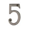 Heritage Brass Numeral 5 Face Fix 76mm (3") Matt Bronze finish