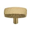 Heritage Brass Cabinet Knob Rectangular Hammered Design 47mm Satin Brass finish