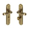 Heritage Brass Door Handle for Bathroom Charlbury Design Antique Brass finish