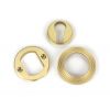 Satin Brass Round Euro Escutcheon (Beehive)