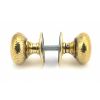 Aged Brass Hammered Mushroom Mortice/Rim Knob Set