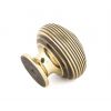 Aged Brass Beehive Cabinet Knob 40mm