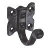 Single Wardrobe Hook - Black Antique