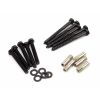 100kg Black Sliding Door Hardware Kit (3m Track)