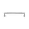 Heritage Brass Cabinet Pull Bauhaus Round Design 101mm CTC Satin Chrome Finish