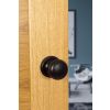 Old English Harrogate Solid Brass Mushroom Mortice Knob on Concealed Fix Rose - Matt Black