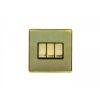 Eurolite Concealed 3mm 3 Gang Switch Antique Brass