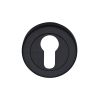 Heritage Brass Euro Profile Cylinder Escutcheon Matt Black Finish