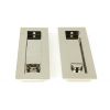 Polished Nickel 175mm Plain Rectangular Pull - Privacy Set