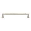 Heritage Brass Cabinet Pull Bauhaus Round Design 203mm CTC Satin Nickel Finish