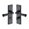 Black Iron Rustic Door Handle Bathroom Set Ashfield Design