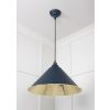 Smooth Brass Hockley Pendant in Dusk