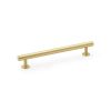 Alexander & Wilks - Round T-Bar Cabinet Pull Handle - Satin Brass - 160mm