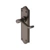 Heritage Brass Door Handle Lever Latch Buckingham Design Matt Bronze finish