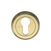 Heritage Brass Euro Profile Cylinder Escutcheon Polished Brass finish