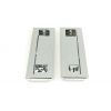 Polished Chrome 250mm Art Deco Rectangular Pull -Privacy Set