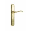 Forme Valence Solid Brass Key Lever Door Handle on Backplate - Polished Brass