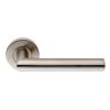 Mitred Lever Oval Bar On Sprung Rose - Satin Stainless Steel