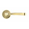 Aged Brass Avon Round Lever on Rose Set (Art Deco) - Unsprung