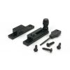 Black Mushroom Quadrant Fastener - Narrow