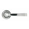 Polished Chrome Avon Round Lever on Rose Set (Art Deco) - Unsprung