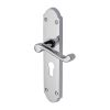 Project Hardware Door Handle for Euro Profile Plate Kensington Design Polished Chrome finish