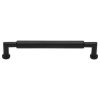 Heritage Brass Cabinet Pull Bauhaus Round Design 254mm CTC Matt Black Finish