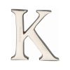 Heritage Brass Alphabet K Pin Fix 51mm (2") Polished Nickel Finish