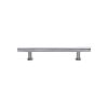 Heritage Brass Cabinet Pull T-Bar Design with 16mm Rose 101mm CTC Satin Chrome Finish