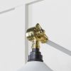 Smooth Brass Flora Wall Light in Flock