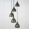 Smooth Brass Brindley Cluster Pendant in Heath