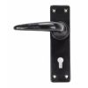 Black Smooth Lever Lock Set