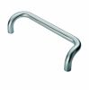 25mm Cranked Pull Handle 300mm Centres - Satin Stainless Steel