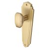 Heritage Brass Mortice Knob on Latch Plate Charlston Design Satin Brass finish