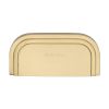 Heritage Brass Drawer Pull Bauhaus Design 76mm CTC Satin Brass Finish