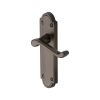 Heritage Brass Door Handle Lever Latch Meridian Design Matt Bronze Finish