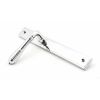 Polished Chrome Reeded Slimline Lever Latch Set