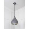 Hammered Nickel Brindley Pendant in Bluff