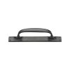 Rustic Dark Bronze Cabinet Pull Handle On Plate 178mm