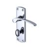 Project Hardware Door Handle for Bathroom Luca Design Polished Chrome finish