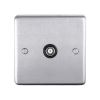 Eurolite Stainless Steel TV Socket Satin Stainless Steel