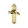 Heritage Brass Door Handle Lever Latch Lisboa Design Polished Brass finish