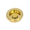 Polished Brass 60mm Art Deco Round Pull - Privacy Set