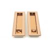 Polished Bronze 250mm Art Deco Rectangular Pull -Privacy Set