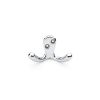 Alexander & Wilks - Victorian Double Robe Hook - Polished Chrome