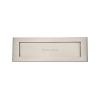 Heritage Brass Letterplate 12" x 4" Satin Nickel finish