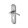 Heritage Brass Door Handle for Euro Profile Plate Howard Design Apollo finish