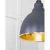 Smooth Brass Brindley Cluster Pendant in Slate