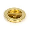 Polished Brass 75mm Art Deco Round Pull - Privacy Set