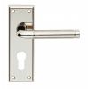 Serozzetta Quaranta Lever On Euro Lock Backplate - Polished Nickel/Satin Nickel